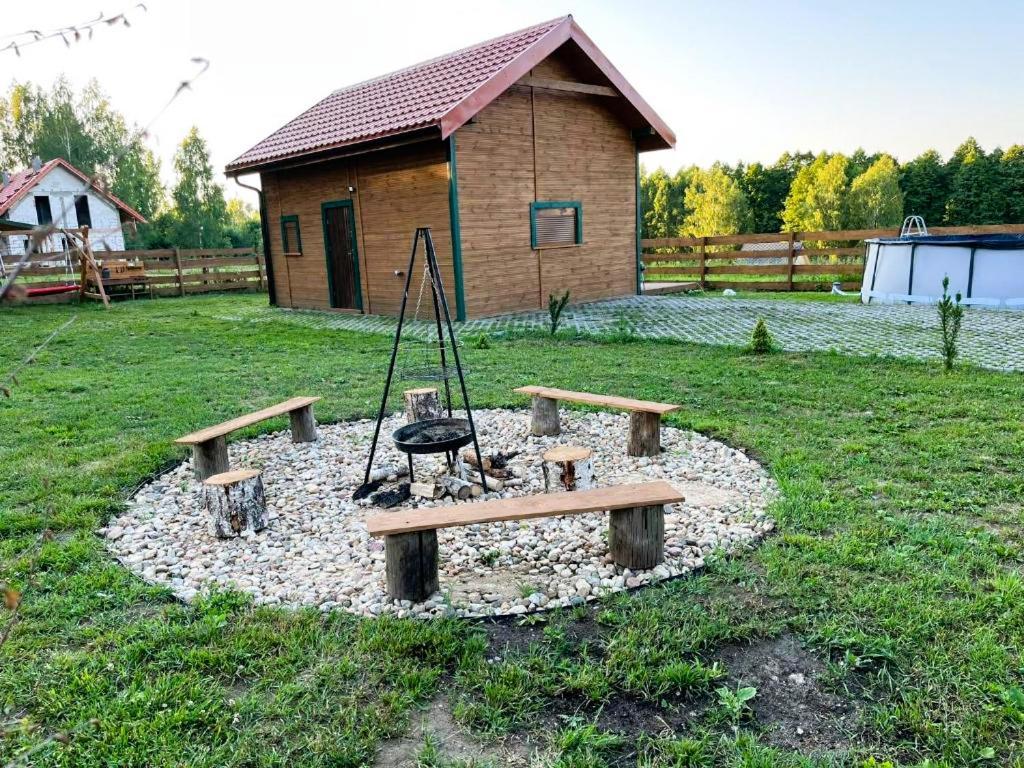 Zielona Chatka Nad Sapina Pozezdrze Buitenkant foto